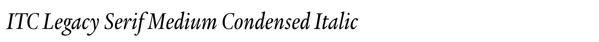 ITC Legacy Serif Medium Condensed Italic image